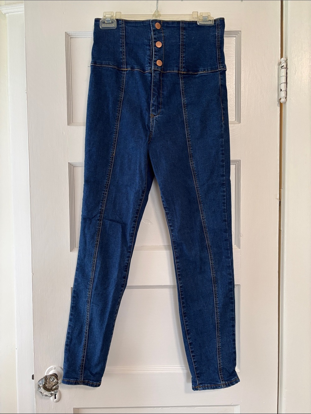 Forever 21 Boho Jeans in Dark Blue Denim Size 27 GUC